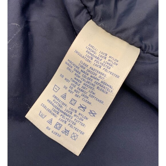 Lands End Jacket Boys M (10-12) Squall Waterproof Nylon Hooded Insulated Zip-Up - Picture 8 of 9